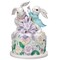 EASTER BUNNIES ON FLORAL CAKE 7.25&#x22;
